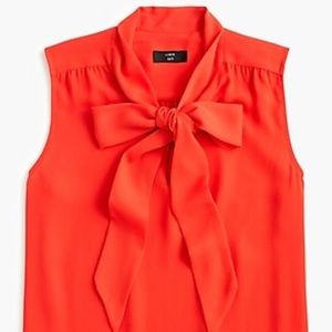 J Crew drapey tie-front sleeveless shirt
